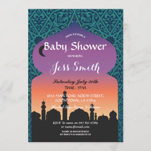 Baby shower Party Arabian Nuits Invitation marocai