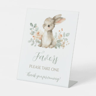 Baby Shower Party Favor Sign Some Bunny on the Way Sockelschild