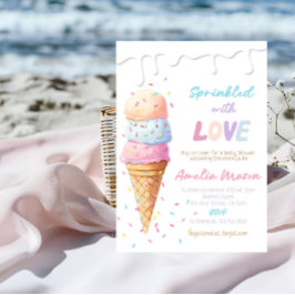 Baby Shower Party "Mit Liebe bestreut" Einladung