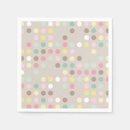Baby Shower Pastel Polka Dot Serviette