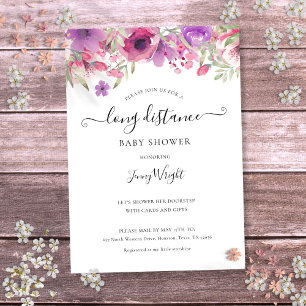 Baby Shower per Post weit entfernte Sprinkle Flora Einladung