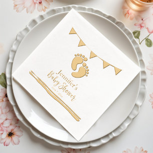 Baby shower personnalisé avec empreintes