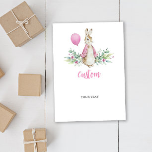 Baby shower Peter Rabbit Carte personnalisée