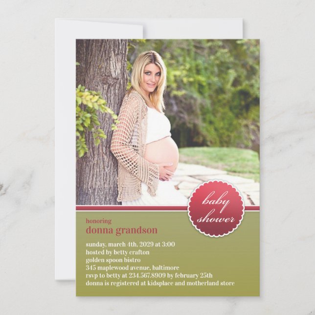 Baby shower Photo Invitation Appartement (Devant)