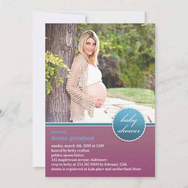 Baby shower Photo Invitation Appartement (Devant)