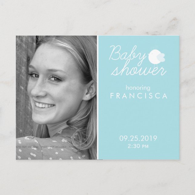 Baby shower Photo Invitations Cartes postales pour (Devant)