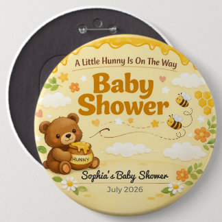 Baby Shower Pin | Little Hunny | Teddy Bear Button