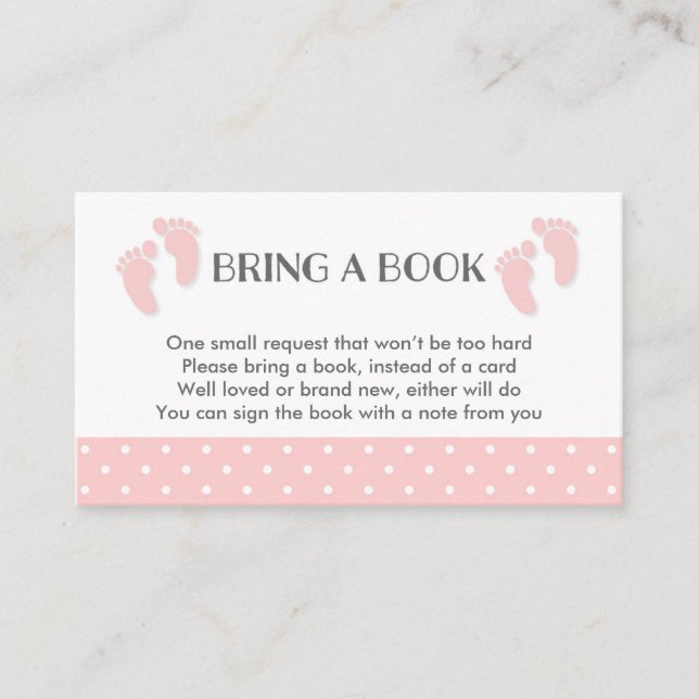 Baby shower Pink Baby Feet Carte de demande (Devant)