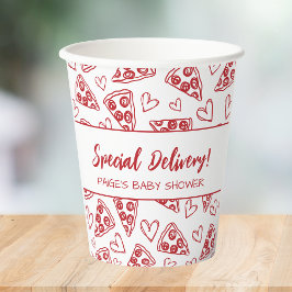 Baby Shower Pizza Party Italian Special Delivery Pappbecher