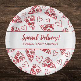 Baby Shower Pizza Party Italienische Sonderlieferu Pappteller