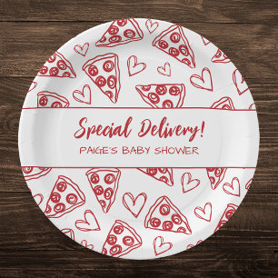 Baby Shower Pizza Party Italienische Sonderlieferu Pappteller