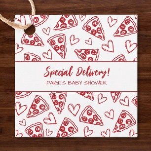 Baby Shower Pizza Party "Special Delivery" Italien Geschenkanhänger