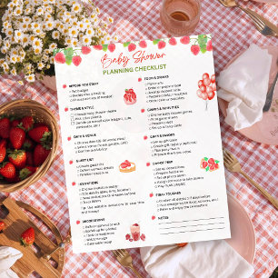 Baby-Shower-Planungscheckliste Erdbeerthema
