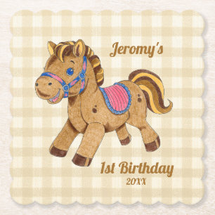 Baby-Shower-Pony-Coaster Untersetzer
