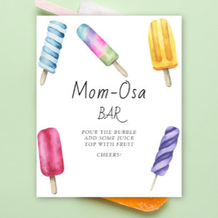 Baby shower Popsicle - bar Maman-osa Poster