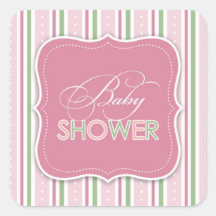 Baby shower pour un autocollant de fille