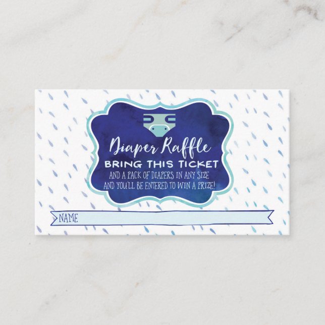 Baby shower pour un Garçon Bleu Déchets Cartes à R (Devant)