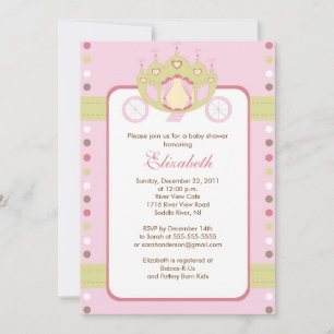 Baby shower Princess Carriage Invitation