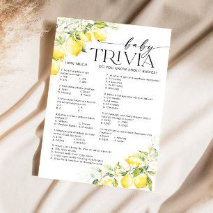 Baby Shower Quiz - Zitronen- und Limettenthema