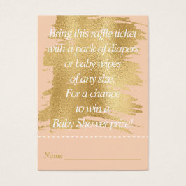 Baby Shower Raffle Ticket/Classic Pink/Gold