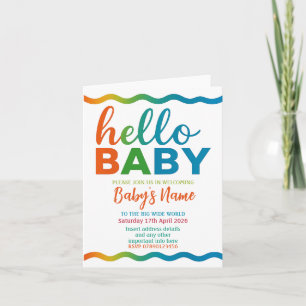 Baby shower Rainbow invitation invitation personna