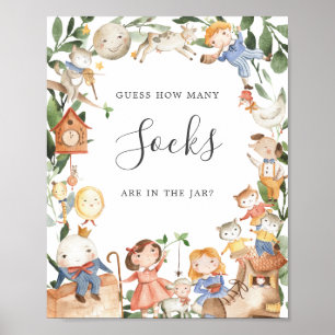 Baby-Shower-Raterei mit Kinderreimen: Wie viele So Poster