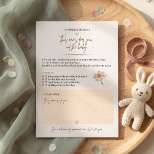 Baby-Shower-Ratgeberkarte für die werdende Mutter  Hinweiskarte