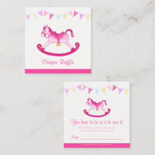 Baby shower rocking cheval art diaper tirage carte