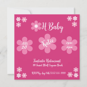 Baby Shower- Rosa Blumen Glamour-
