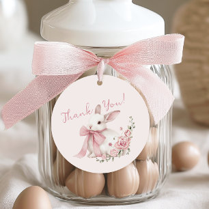 Baby Shower Rosa Kleiner Hase Geschenkanhänger