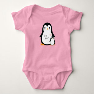 Baby Shower Rosa Pinguin Strampler