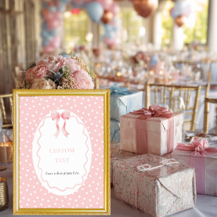 Baby Shower Rosa Punkte Schild für Baby Mädchen Ti