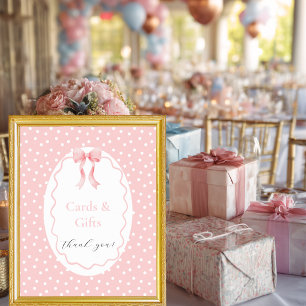 Baby Shower Rosa Punkte Schild für Baby Mädchen Ti