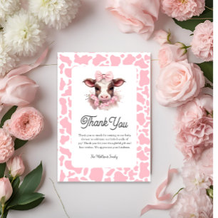Baby shower rose de la vache Sainte Carte de remer