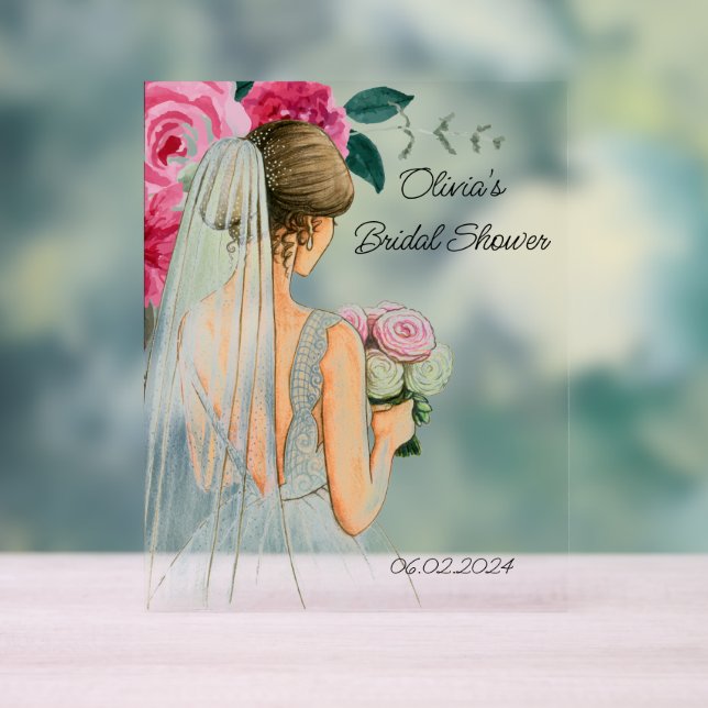 Baby shower rose floral bridge  (Neutre)
