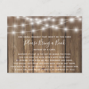 Baby shower Rustic Wood BabyQ Apportez une carte d