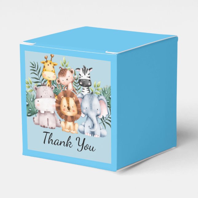 Baby Shower Safari Gevor Box Geschenkschachtel (Vorderseite)