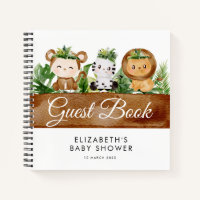 baby shower sauvage safari jungle livre d'or