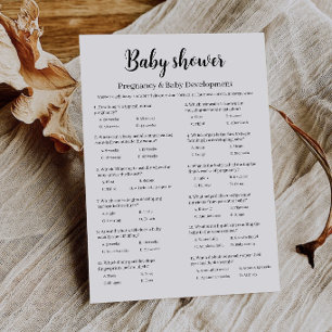 Baby Shower Schwangerschafts- und Babyspiel zur En Einladung