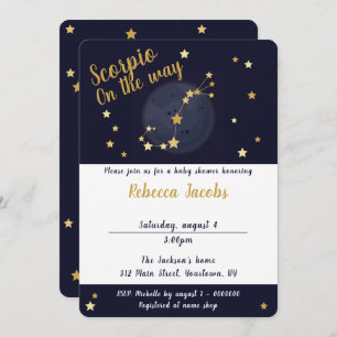 Baby shower Scorpio zodiac Invitation