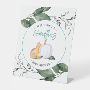 Baby shower Signes Automne Citrouille Fox