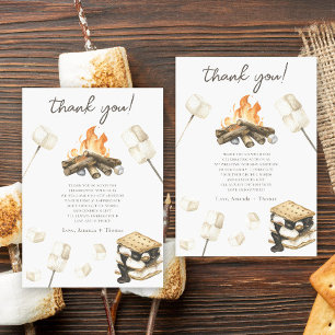 Baby Shower S'more à l'aquarelle Merci