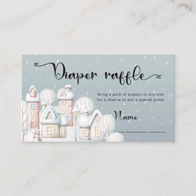 Baby shower Snowman diaper carte d'enceinte de la  (Devant)