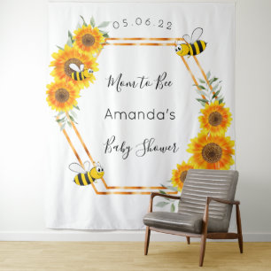 Baby-Shower-Sonnenblumen Mom-to-be geschlechtsneut Wandteppich