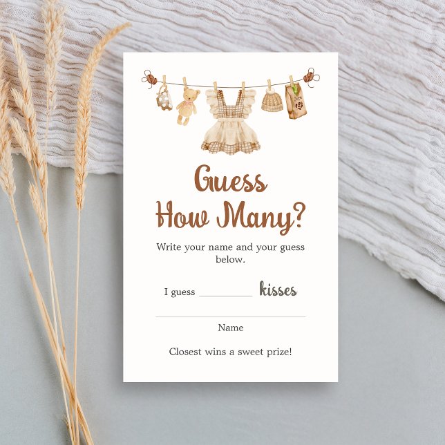 Baby-Shower-Spiel: Kaffee-Raten - Wie viele sind d (Coffee Little Bean Clothesline Baby Shower Guess How Many Game)