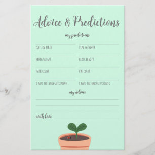 Baby-Shower-Spiel-Tipps und Vorhersagen Flyer