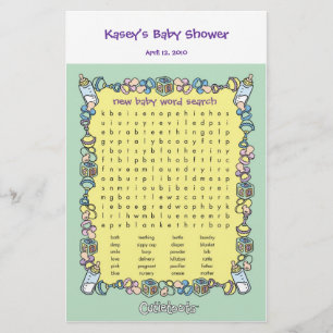 Baby-Shower-Spiel - Wortsuche