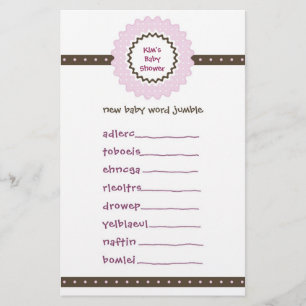Baby-Shower-Spiel - Wortverwirrung