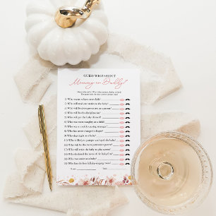 Baby-Shower-Spielkarte "Wer hat das gesagt?" Herbs Einladung