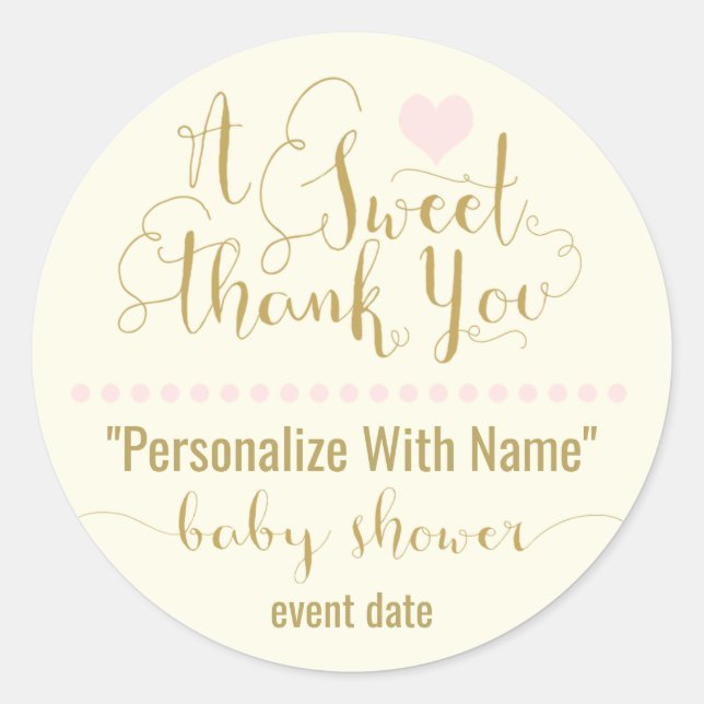 BABY SHOWER STICKER | gentil merci (Devant)